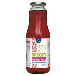 Sok z brzozy z naparem z dzikiej róży bez dodatku cukru, 990 ml