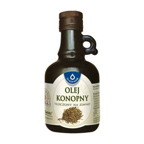 Olej konopny tłoczony na zimno, 250 ml