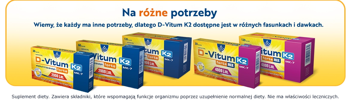 Poznaj pozostałe produkty z linii D-Vitum forte K2