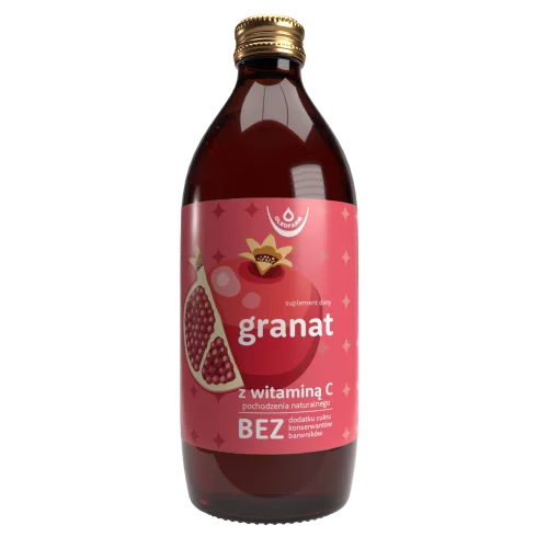 Granat, sok z owoców granatu z naturalną witaminą C, 500 ml