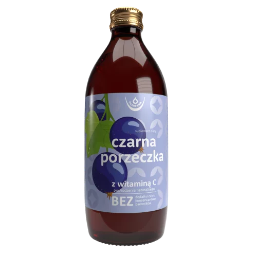 Czarna porzeczka, sok z owoców czarnej porzeczki z naturalną witaminą C, 500 ml