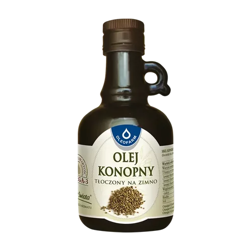 Olej konopny tłoczony na zimno, 250 ml