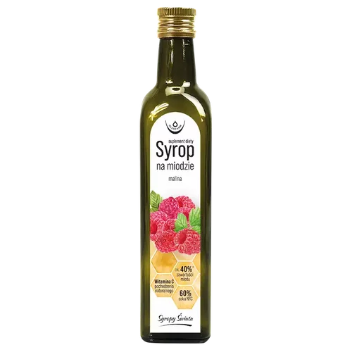 Syrop na miodzie malina, 250 ml