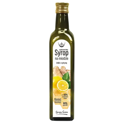 Syrop na miodzie imbir z cytryną, 250 ml