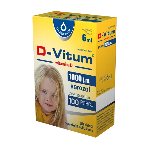 D-Vitum witamina D 1000 j.m. aerozol, 6ml