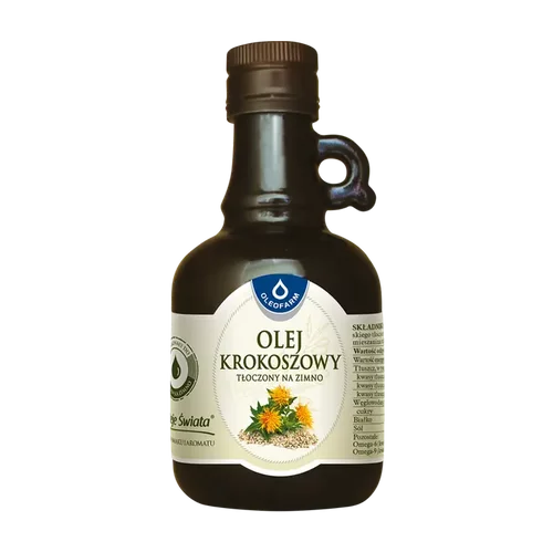 Olej krokoszowy tłoczony na zimno, 250 ml