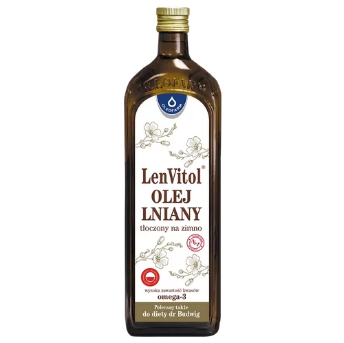 LenVitol® - olej lniany tłoczony na zimno, 1000 ml