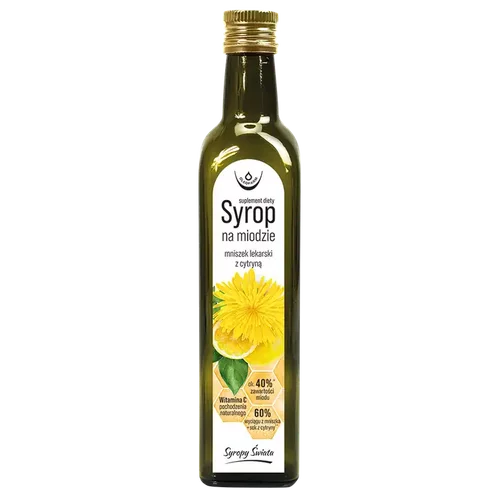 Syrop na miodzie mniszek lekarski z cytryną, 250 ml