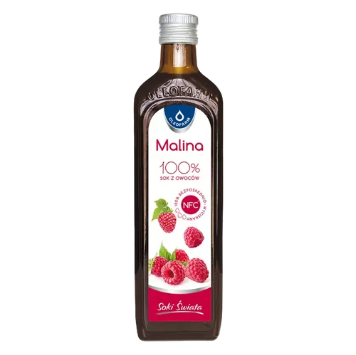 Malina 100% sok z owoców malin, 490 ml