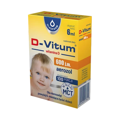 D-Vitum witamina D 600 j.m. aerozol, 6ml