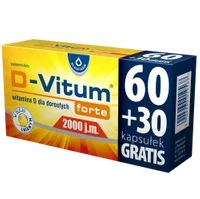 D-Vitum forte 2000 j.m., 90 kapsułek (60 + 30 GRATIS)