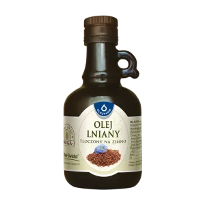 Olej lniany tłoczony na zimno, 250 ml