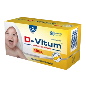D-Vitum witamina D dla niemowląt 400 j.m., 90 kapsułek twist-off