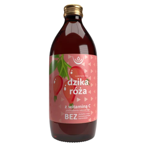 Dzika róża, sok z dzikiej róży z naturalną witaminą C, 500 ml