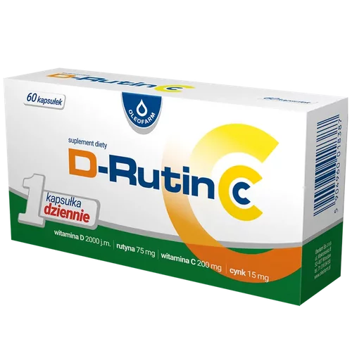 D-Rutin CC, rutyna witamina C, 60 kapsułek