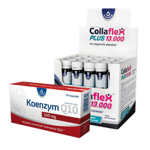 Zestaw Collaflex PLUS 13 000 + Koenzym Q10, 20 fiolek +60 kapsułek