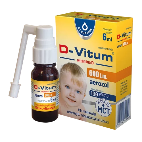 D-Vitum witamina D 600 j.m. aerozol, 6ml