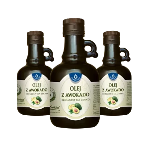 Zestaw 3 x olej z awokado tłoczony na zimno, 3 x 250 ml