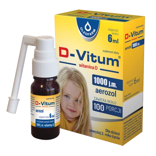 D-Vitum witamina D 1000 j.m. aerozol, 6ml