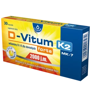 D-Vitum forte 2000 j.m. K2, 30 kapsułek