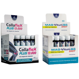 Zestaw Collaflex PLUS 13 000 + Mag-Vitum B6 SHOT, 20 fiolek + 20 fiolek