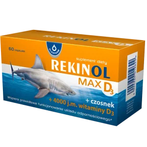Rekinol MAX D3 olej z wątroby rekina, 60 kapsułek