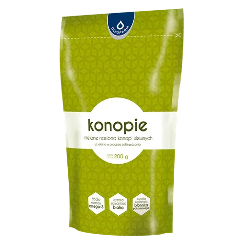 Konopie - Mielone nasiona konopi siewnych, 200g