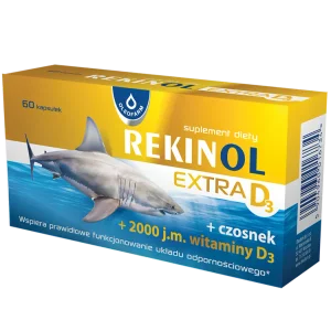 Rekinol Extra D3 olej z wątroby rekina, 60 kapsułek