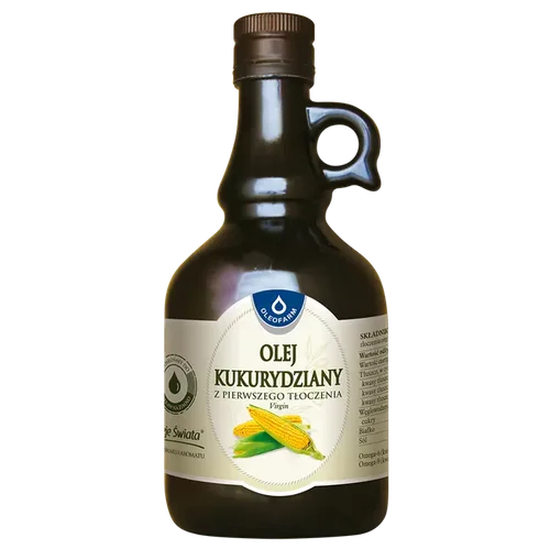 Olej kukurydziany z pierwszego tłoczenia Virgin, 500 ml