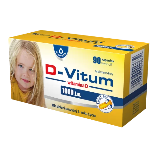 D-Vitum witamina D 1000 j.m. – 90 kaps. twist-off 