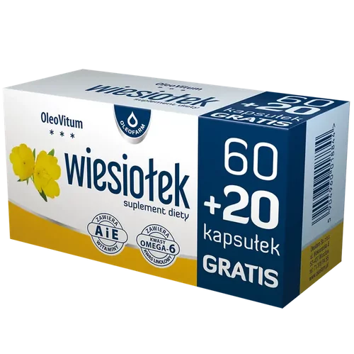 Wiesiołek OleoVitum - 80 kapsułek (60+20 GRATIS)