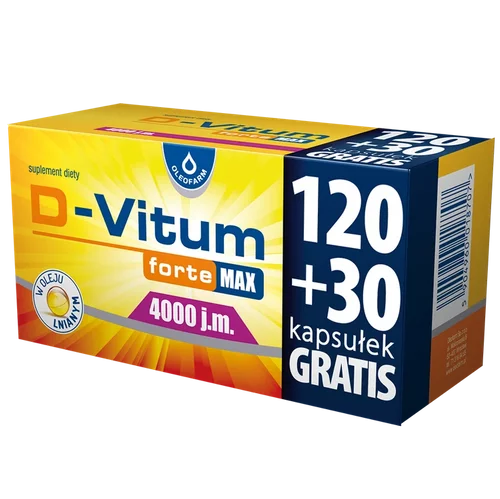 D-Vitum forte Max 4000 j.m. – 150 kaps. (120 + 30 GRATIS)