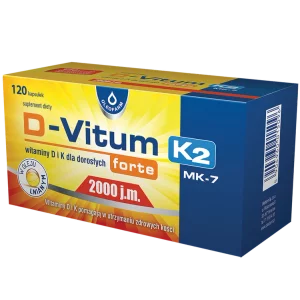 D-Vitum forte 2000 j.m. K2, 120 kapsułek