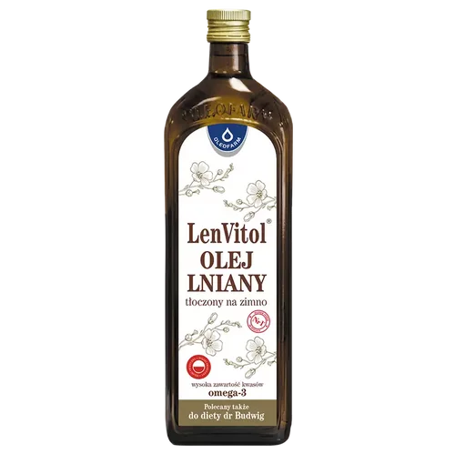 LenVitol® - olej lniany tłoczony na zimno, 1000 ml