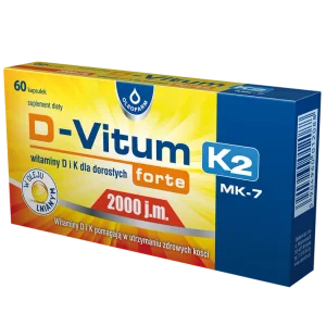 D-Vitum forte 2000 j.m. K2, 60 kapsułek