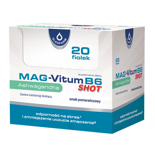 Zestaw 20 x Mag-Vitum B6 Ashwagandha SHOT