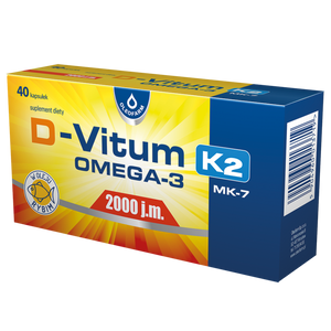 D-Vitum 2000 j.m. K2 MK-7 OMEGA-3, 40 kapsułek