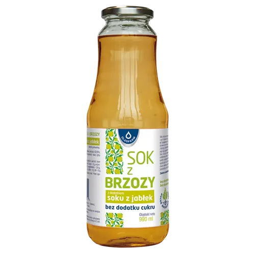 Sok z brzozy z dodatkiem soku z jabłek, bez dodatku cukru, 990 ml 