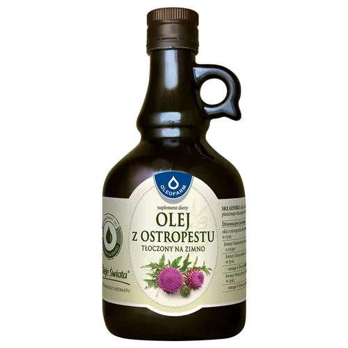 Olej z ostropestu tłoczony na zimno, 500 ml