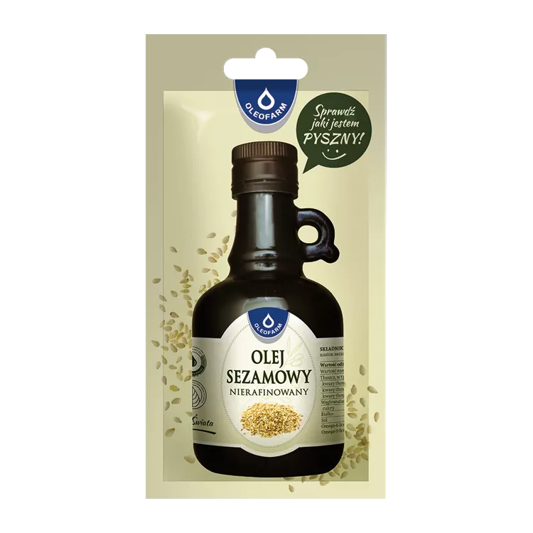 Olej sezamowy nierafinowany, saszetka 30 ml