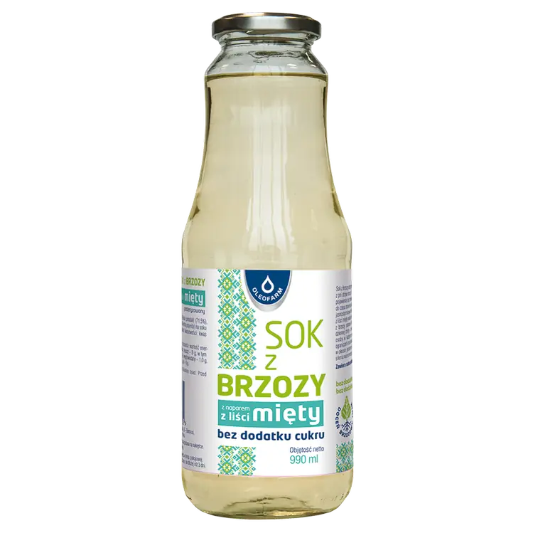 Sok z brzozy z miętą bez dodatku cukru, 990 ml