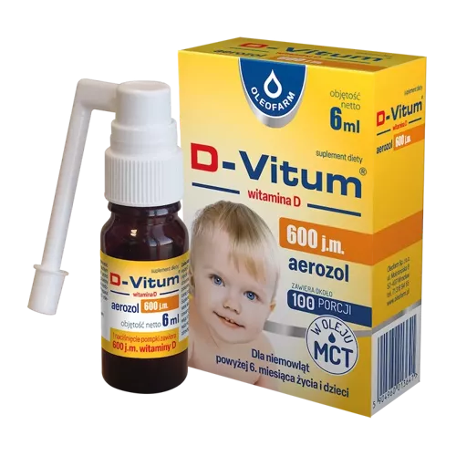 D-Vitum witamina D 600 j.m. aerozol, 6ml