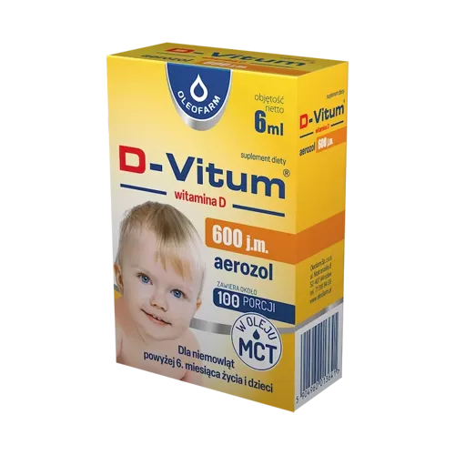 D-Vitum witamina D 600 j.m. aerozol, 6ml