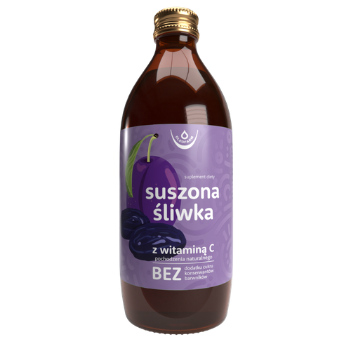 Suszona śliwka, sok z suszonych śliwek z naturalną witaminą C 500 ml